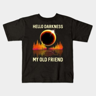 Hello Darkness My Old Friend Moon Love Astrology Lovers Kids T-Shirt